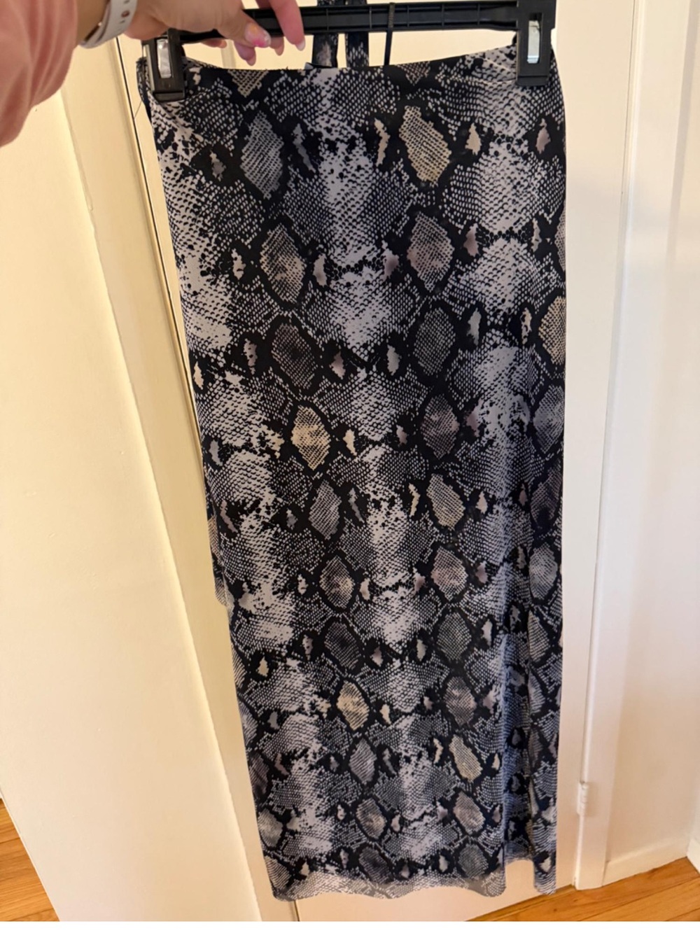 Zara Tulle snake print skirt